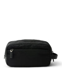 Prada Men Travel Pouch In Re-Nylon And Saffiano