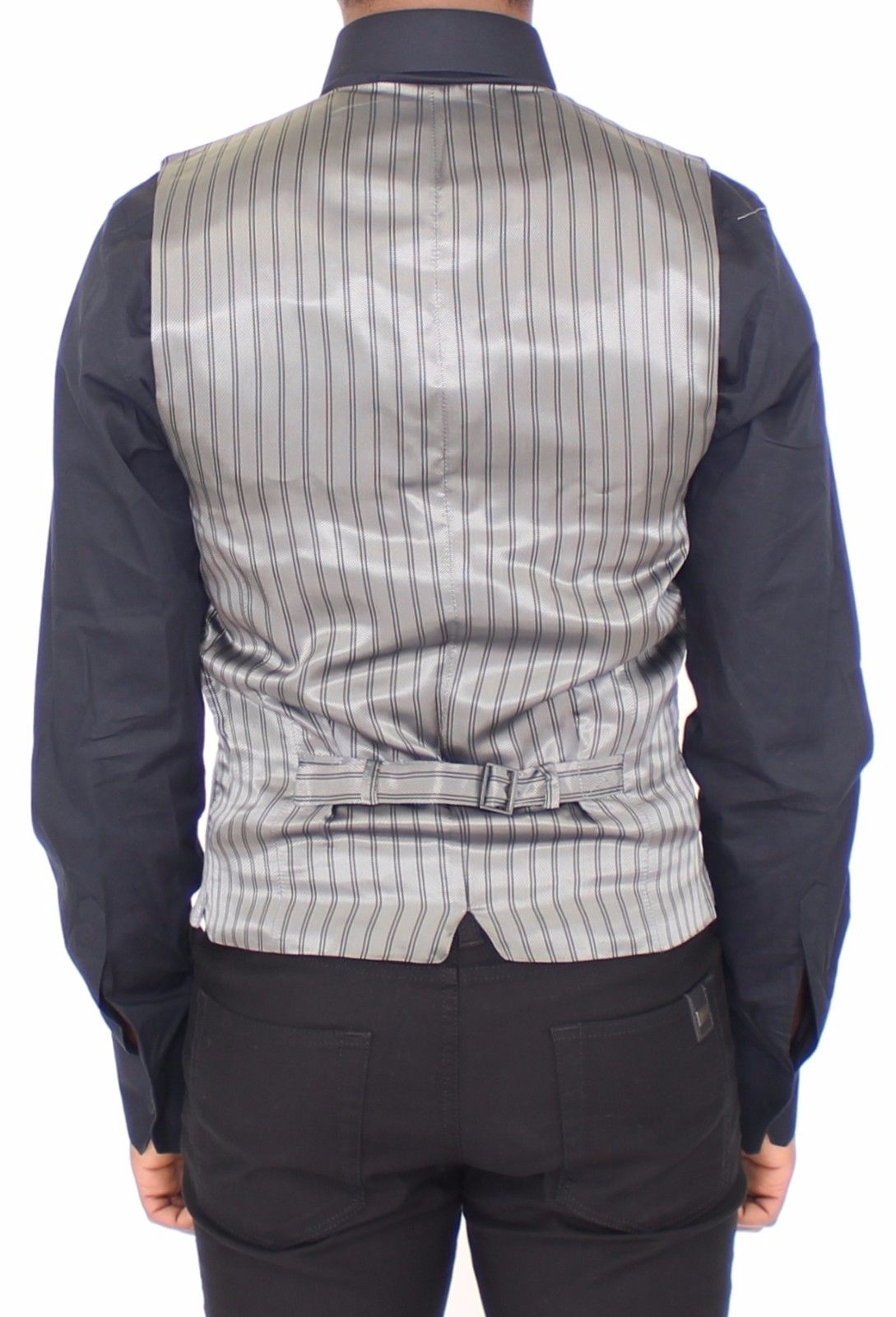 Dolce & Gabbana Gray Cotton Stretch Dress Vest Men's Blazer6