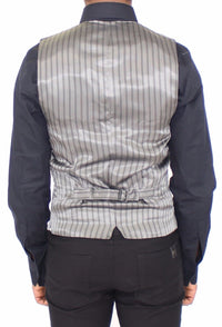 Dolce & Gabbana Gray Cotton Stretch Dress Vest Men's Blazer6