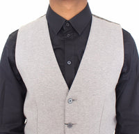Dolce & Gabbana Gray Cotton Stretch Dress Vest Men's Blazer10