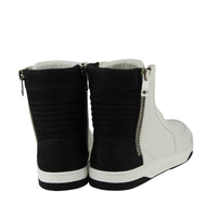 Gucci Gucci Men's Zip Up Black / White Suede / Leather Hi Top Sneakers