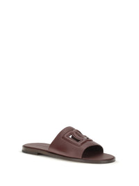 Dolce & Gabbana Men Grained Leather Sandals