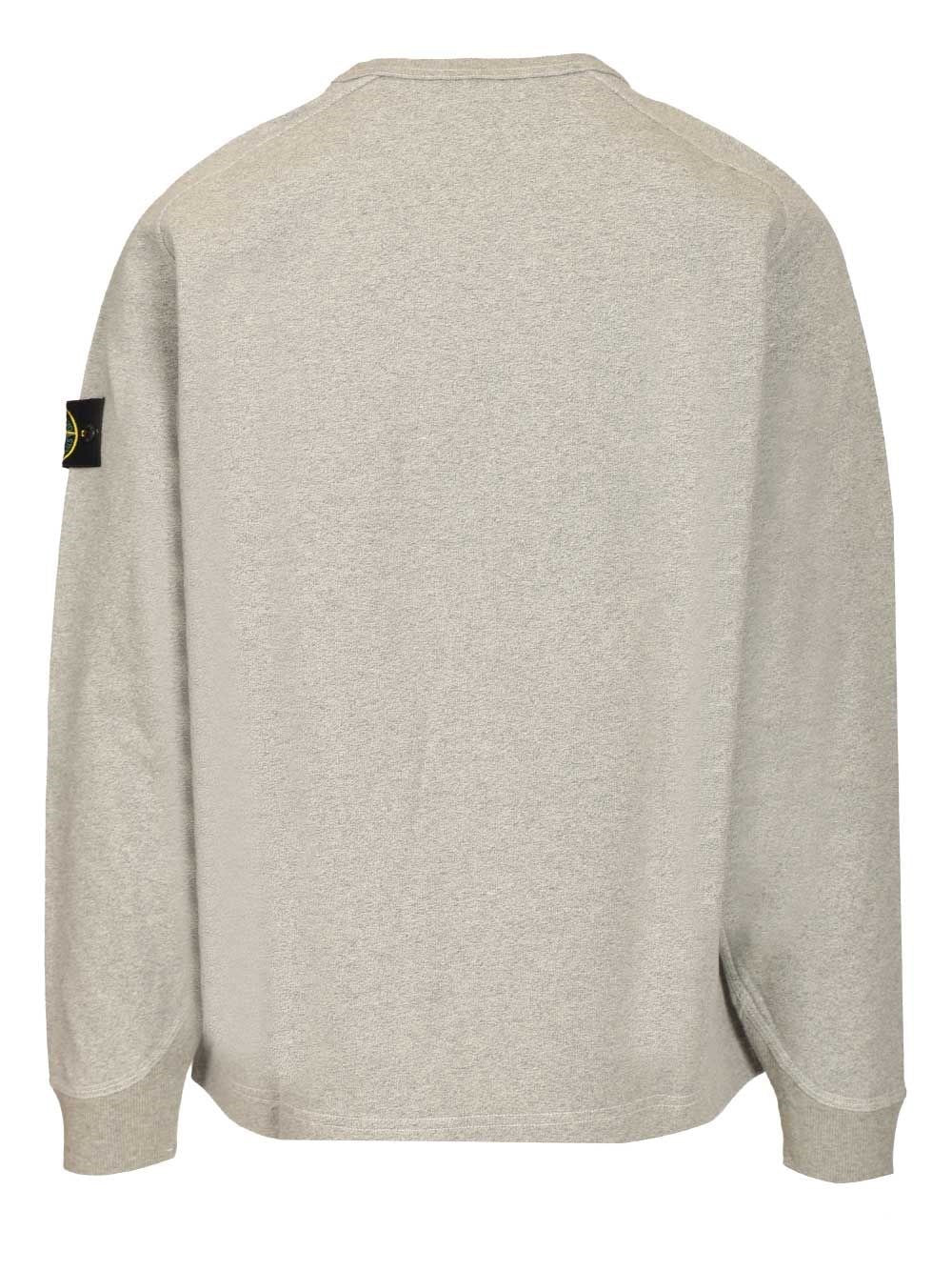 Stone Island Men Grey Melange Sweatshirt