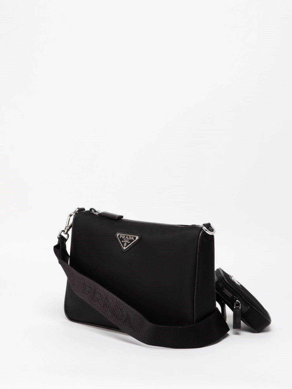 Prada Men Re-Nylon And Saffiano Leather Shoulder Bag
