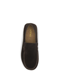 Loewe Men Rambla Loafers In Suede Calfskin