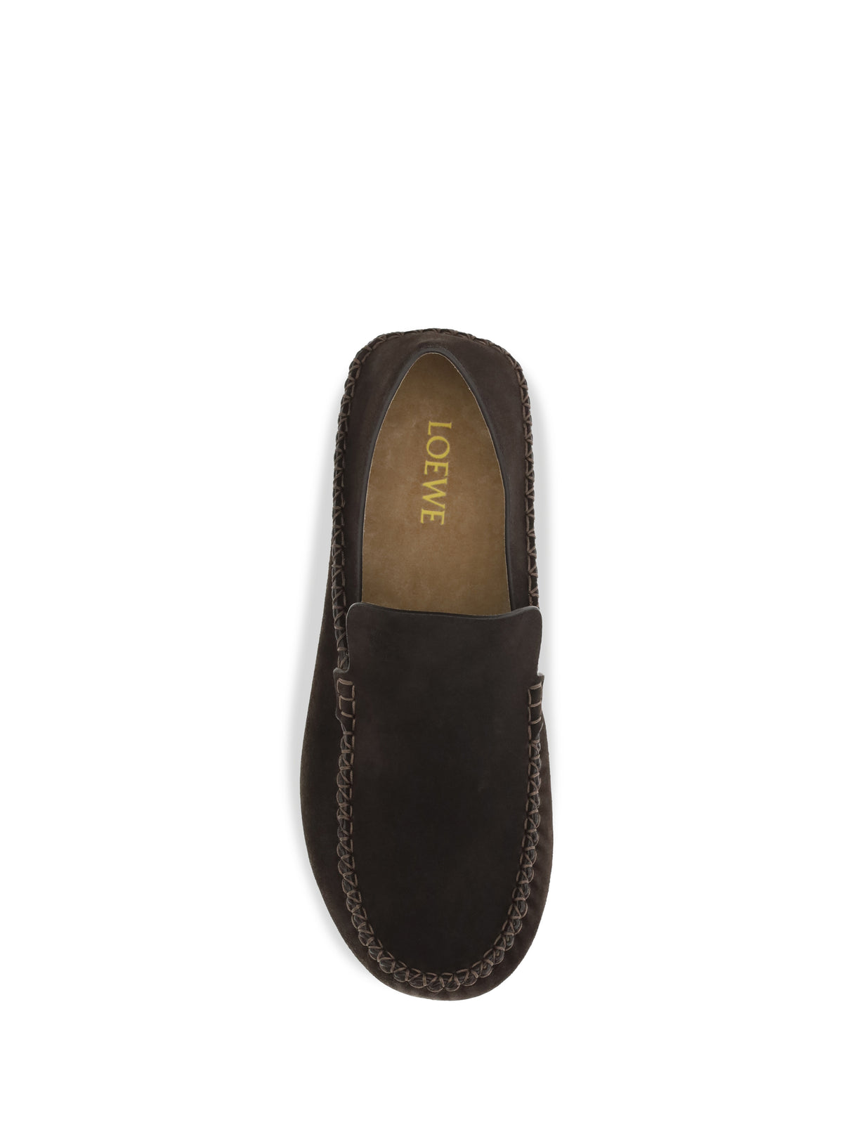 Loewe Men Rambla Loafers In Suede Calfskin
