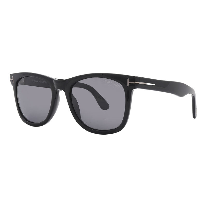 Tom Ford Tom Ford Sunglasses Square Full Rim, Shiny Black Frame and Smoke Polarized Lens FT1099-N01D