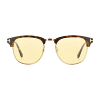 Tom Ford Sunglasses Browline Full Rim, Dark Havana Frame and Brown Lens FT024852E