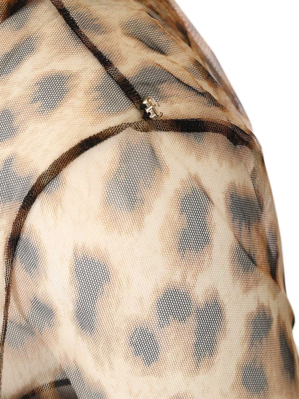 Sportmax Women Bi-Material Animalier Top