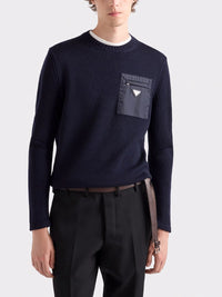 Prada Men Sweater With Re-Nylon Detail