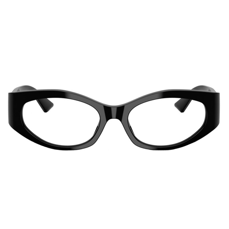 Versace Eyeglasses Oval Full Rim, Havana Grey Frame and Clear Demo Lenses Lens VE33695498