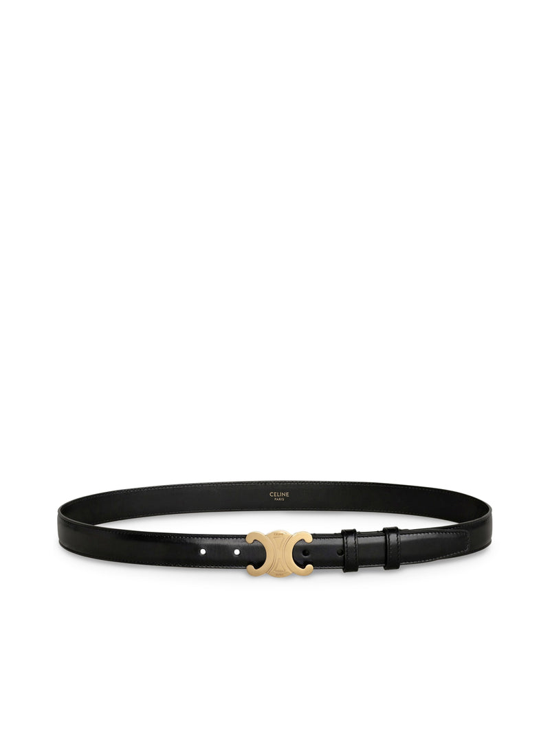 Celine Celine Women Triomphe Belt In Schwarz Smooth Calfskin