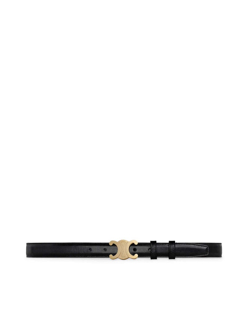 Celine Celine Women Triomphe Belt In Schwarz Smooth Calfskin