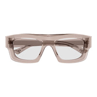 Gucci Gucci Square Full Rim, with a Transparent Pink frame and Clear lens.