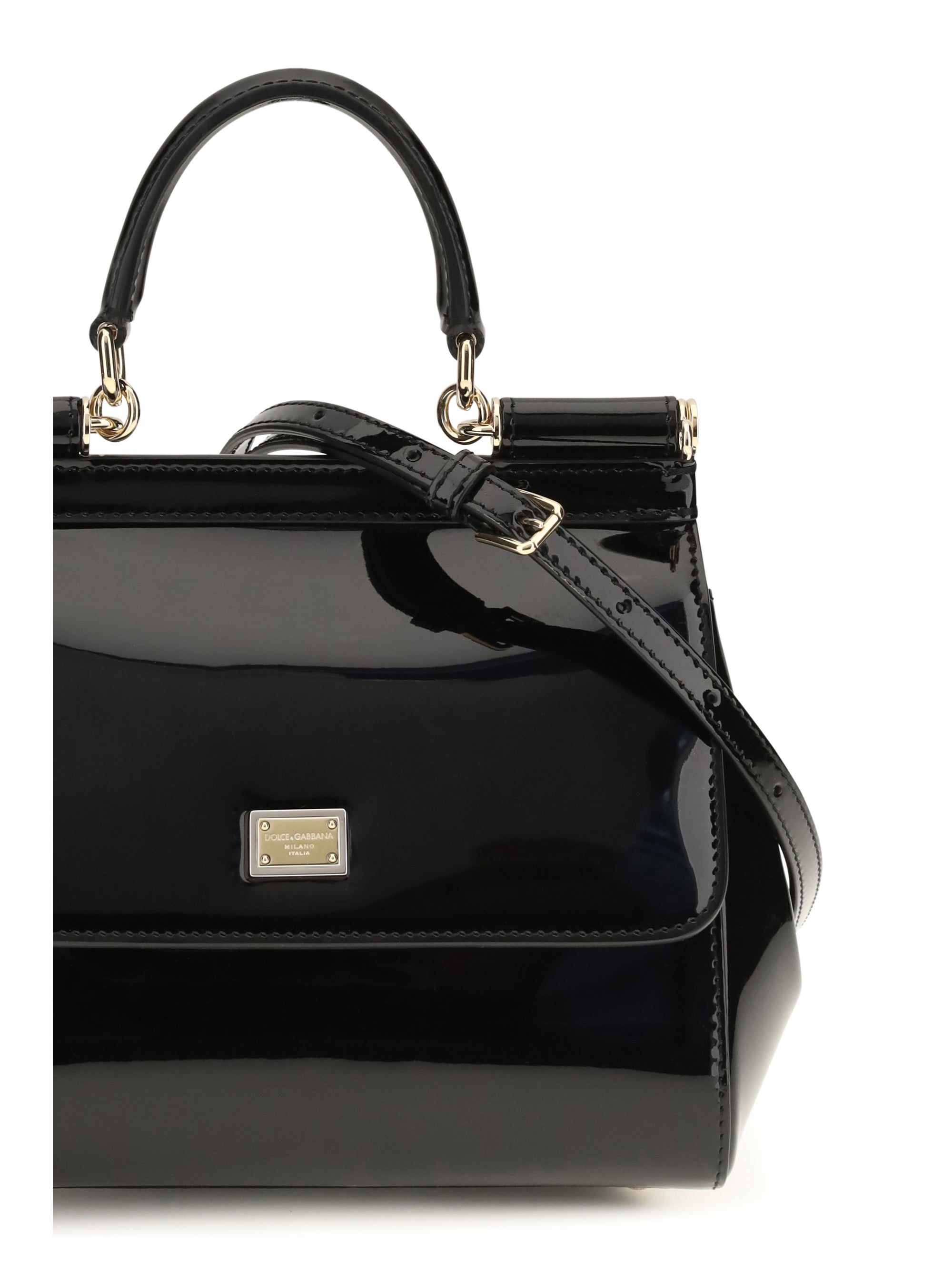 DOLCE & GABBANA Dolce & Gabbana Women Small Sicily Patent Leather Handbag