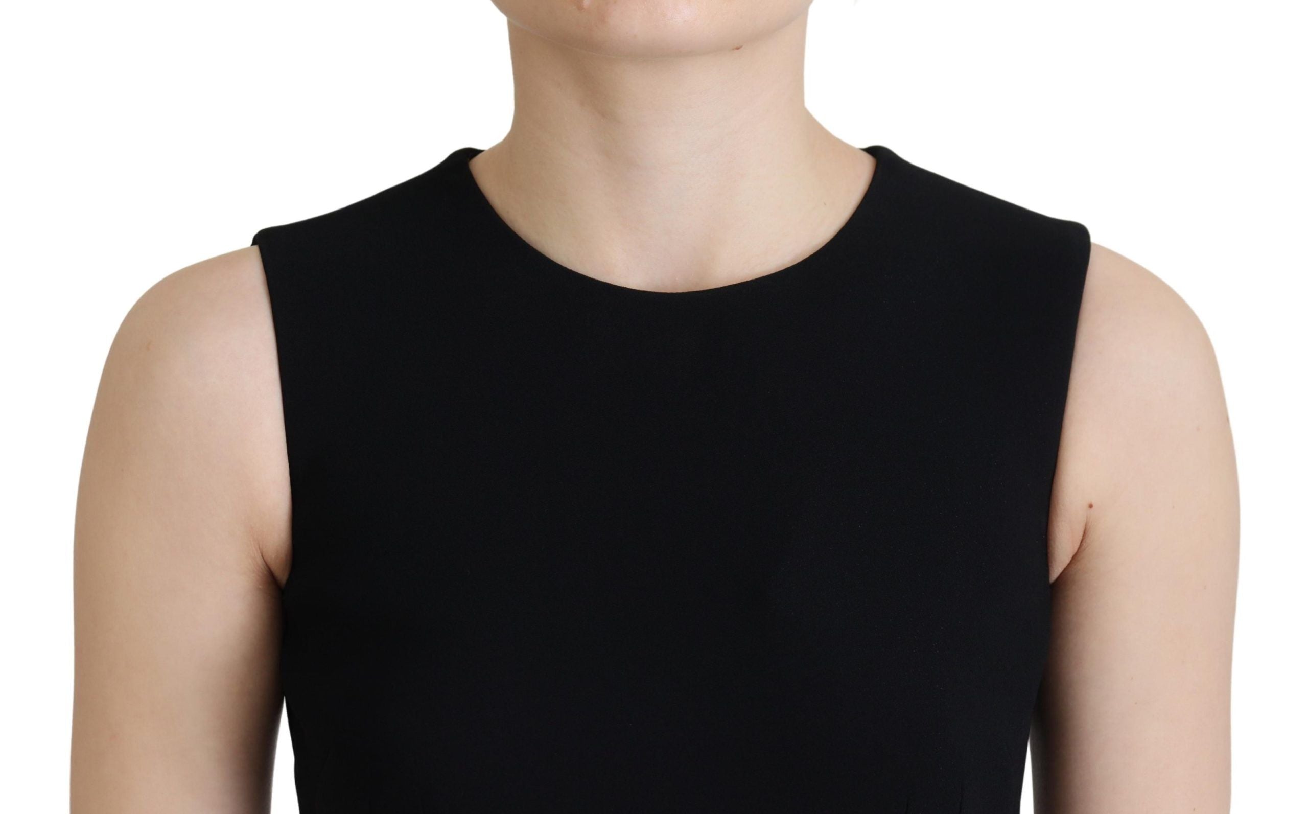 Dolce & Gabbana Black Women's Sheath Flare Viscose Women's Dress