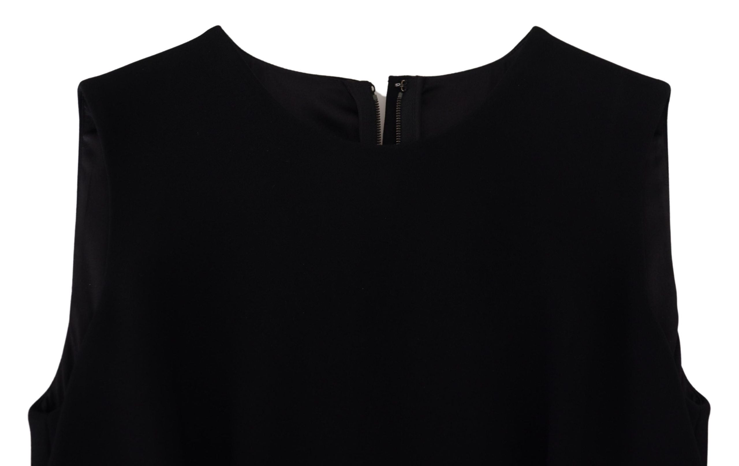 Dolce & Gabbana Black Women's Sheath Flare Viscose Women's Dress