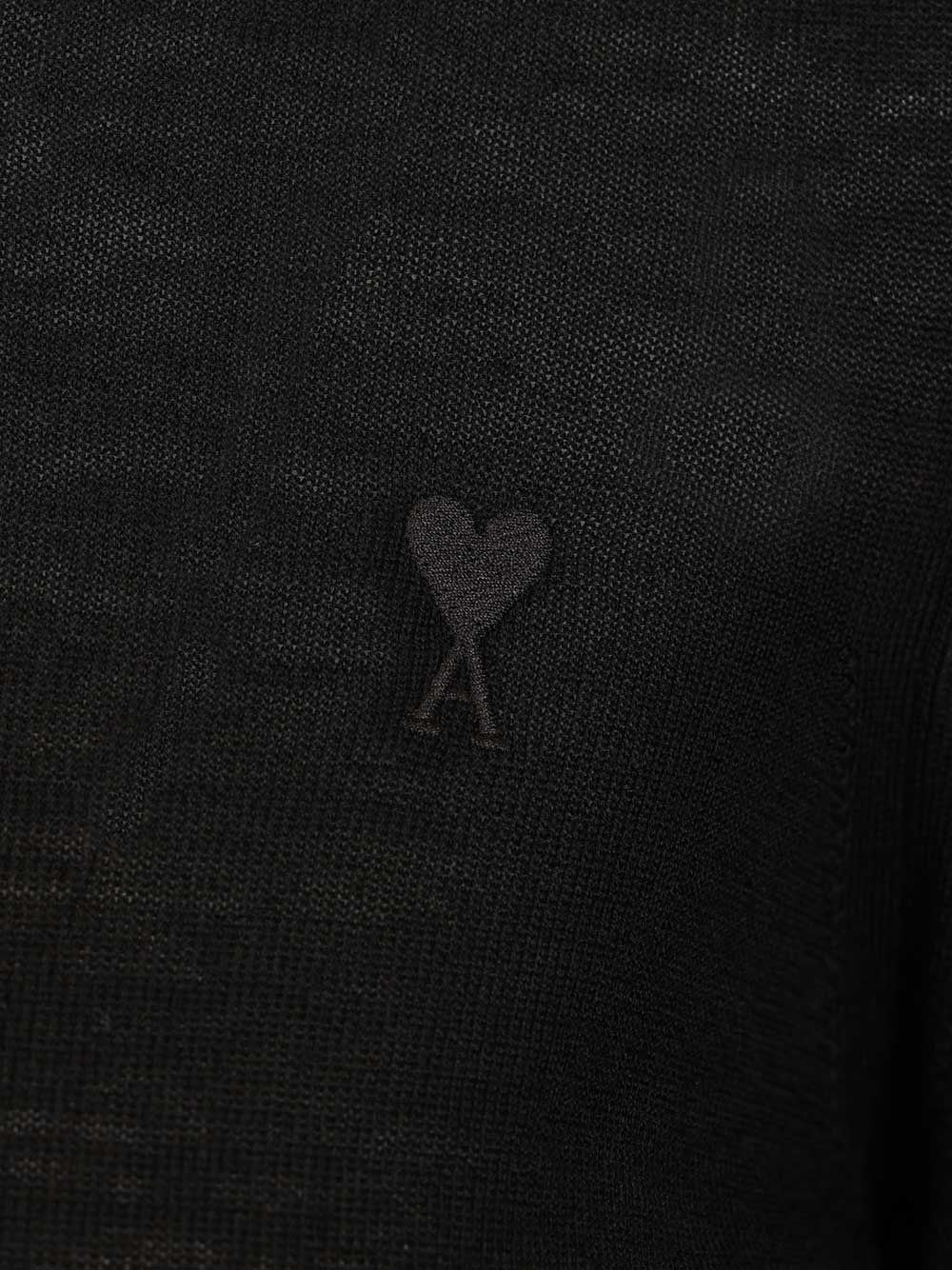 Ami Women Quota -Crewneck Sweater With Contrasted Ami De Coeur