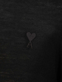 Ami Women Quota -Crewneck Sweater With Contrasted Ami De Coeur
