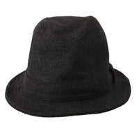 Dolce & Gabbana Gray Virgin Wool Logo Fedora Trilby Cappello Women's Hat