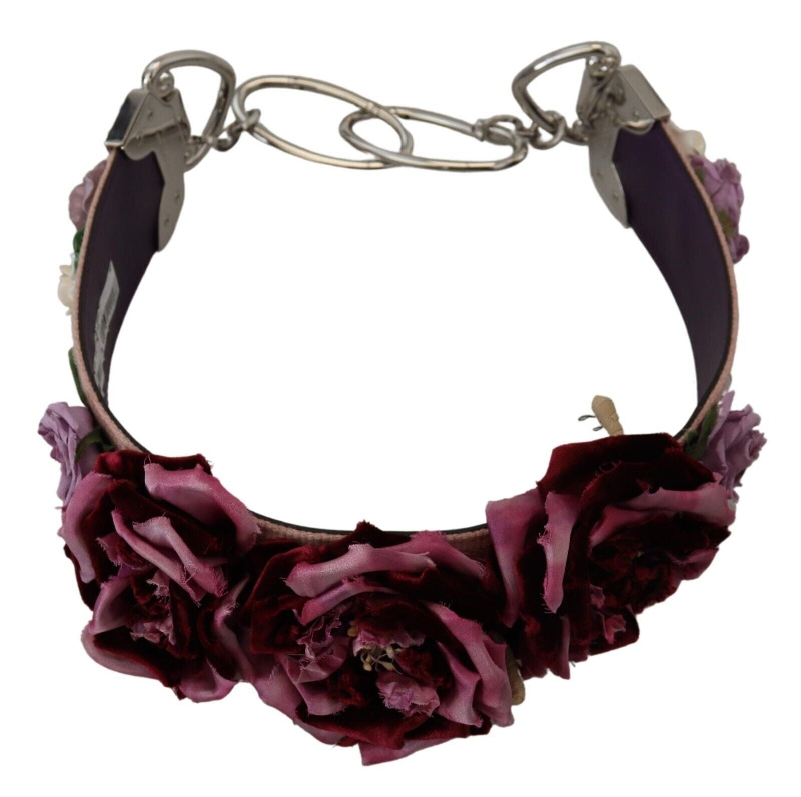 Dolce & Gabbana Dolce & Gabbana Multicolor Floral Appliques Metal Shoulder Women's Strap