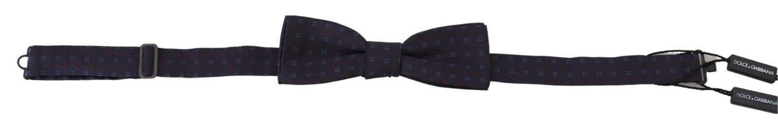 Dolce & Gabbana Dolce & Gabbana Blue Pattern Silk Adjustable Neck Papillon Bow Men's Tie