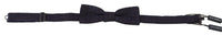 Dolce & Gabbana Dolce & Gabbana Blue Pattern Silk Adjustable Neck Papillon Bow Men's Tie