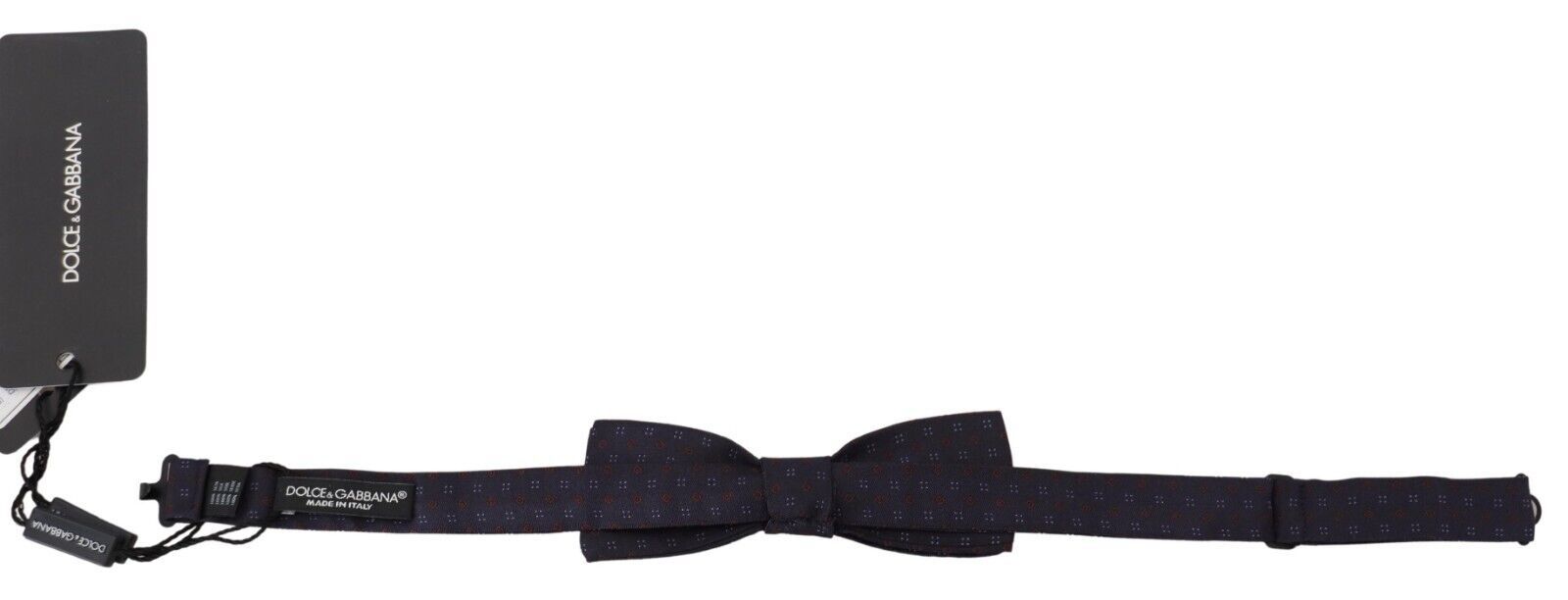 Dolce & Gabbana Dolce & Gabbana Blue Pattern Silk Adjustable Neck Papillon Bow Men's Tie