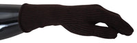 Dolce & Gabbana Brown Cashmere Silk Hands Mitten Mens Men's Gloves