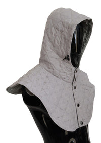 Dolce & Gabbana White Quilted Whole Head Wrap One Size Nylon Men's Hat