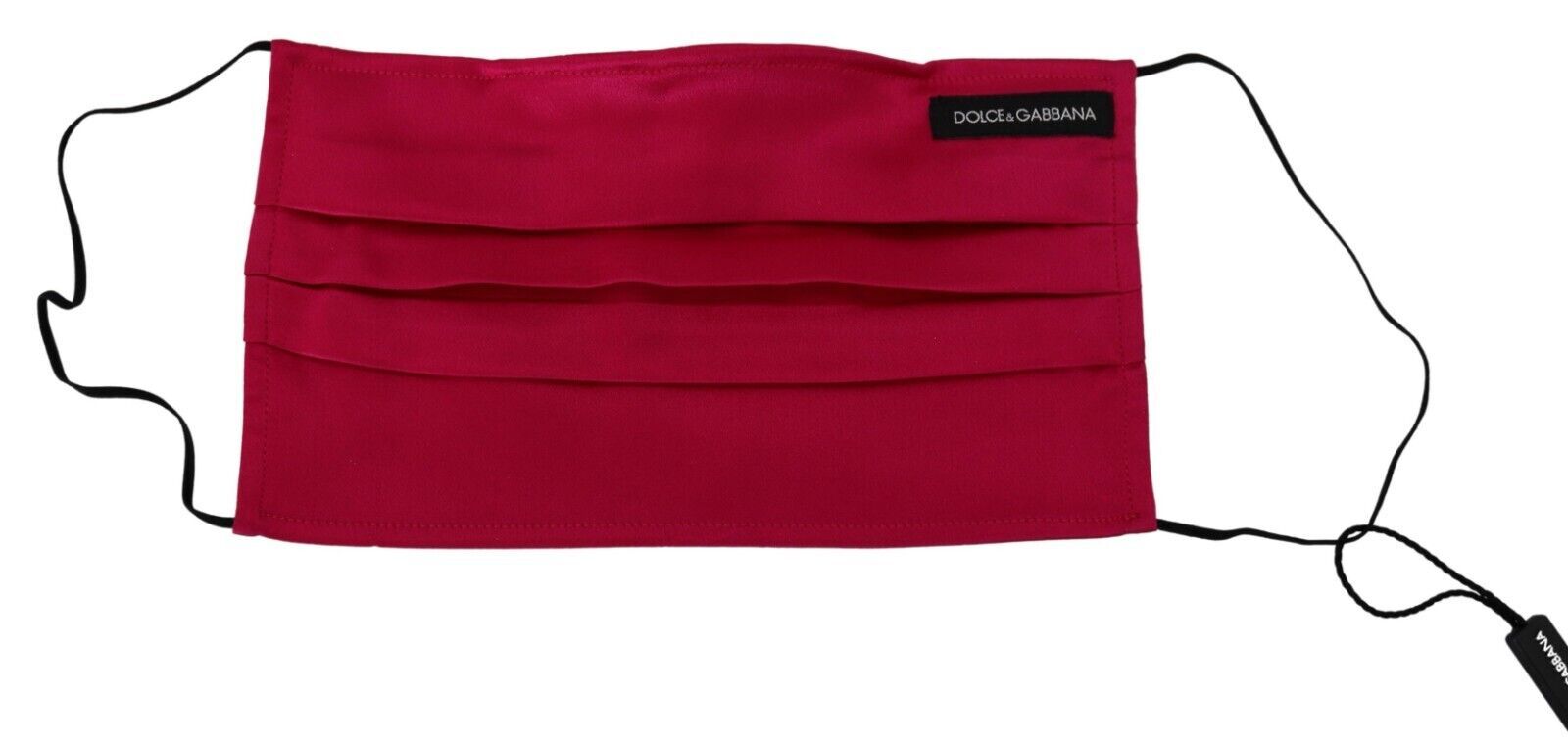 Dolce & Gabbana Dolce & Gabbana Red Cotton Pleated Elastic Ear Strap One Size Face Women's Mask