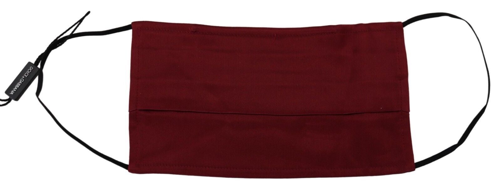 Dolce & Gabbana Dolce & Gabbana Maroon Silk Pleated Elastic Ear Strap One Size Face Women's Mask