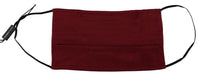 Dolce & Gabbana Dolce & Gabbana Maroon Silk Pleated Elastic Ear Strap One Size Face Women's Mask