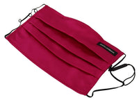 Dolce & Gabbana Maroon Silk Pleated Elastic Ear Strap One Size Face Women's Mask