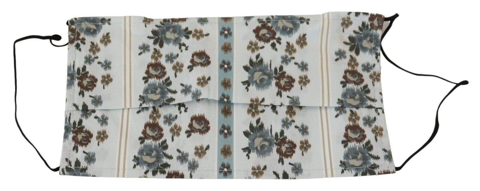 Dolce & Gabbana Dolce & Gabbana White Floral Cotton Pleated Elastic Ear Strap Face Women's Mask