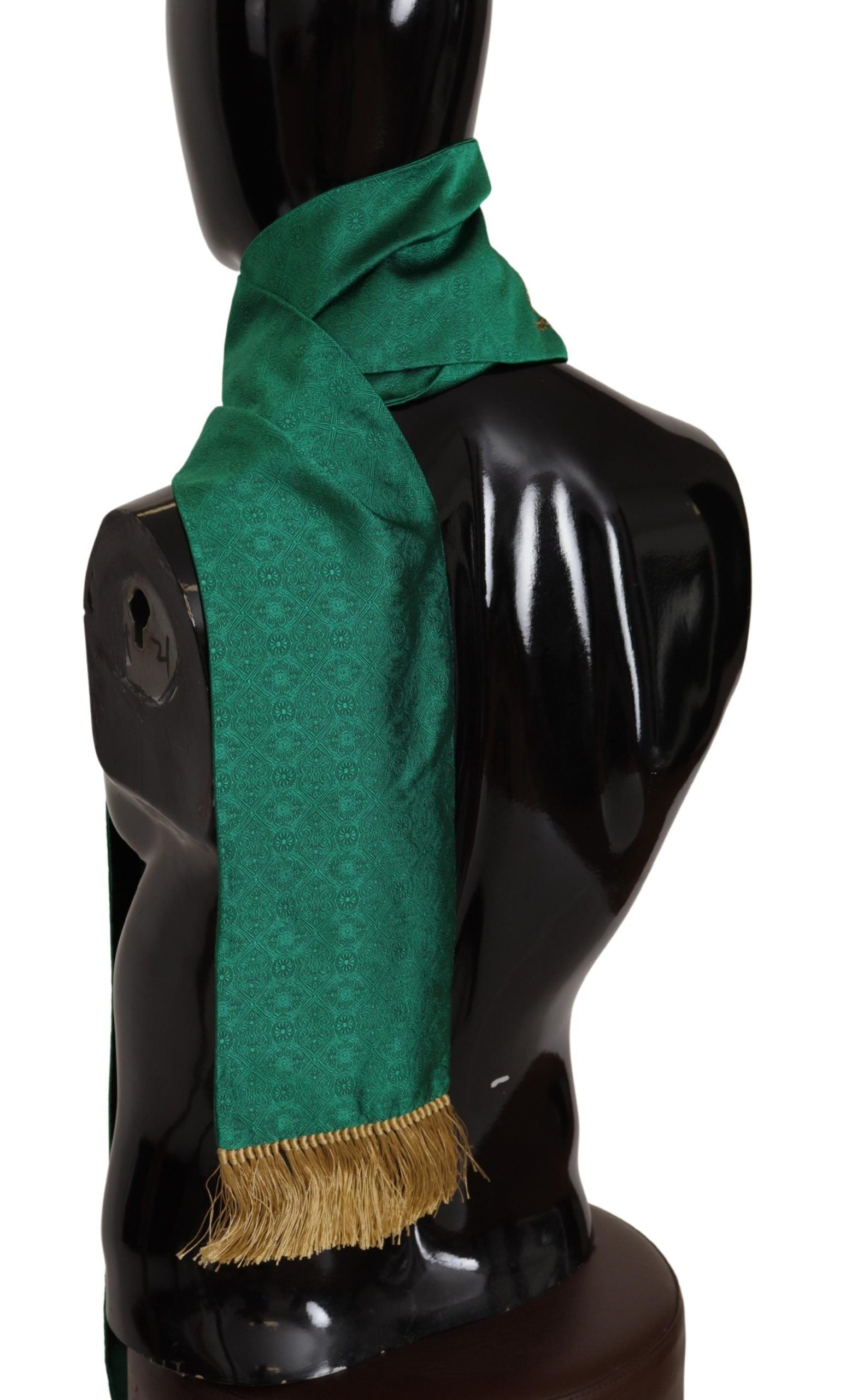 Dolce & Gabbana Elegant Green Silk Blend Men's Men's Scarf