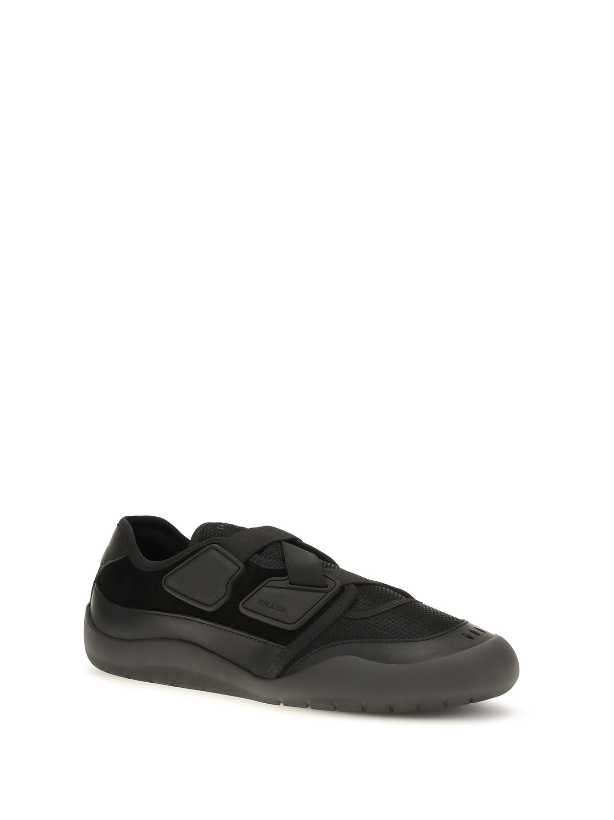 PRADA Prada Men Speedrock Leather And Mesh Sneakers
