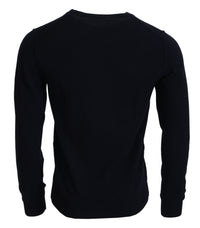Dolce & Gabbana Blue Cashmere iit Print Pullover Women's Sweater