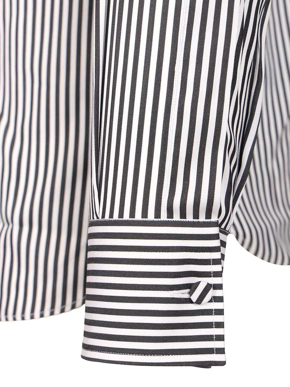 Tom Ford Men Silk Cotton Ladder Stripe Classic Fit Shirt