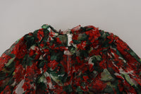 Dolce & Gabbana Multicolor Geranium A-line Knee Length Women's Dress