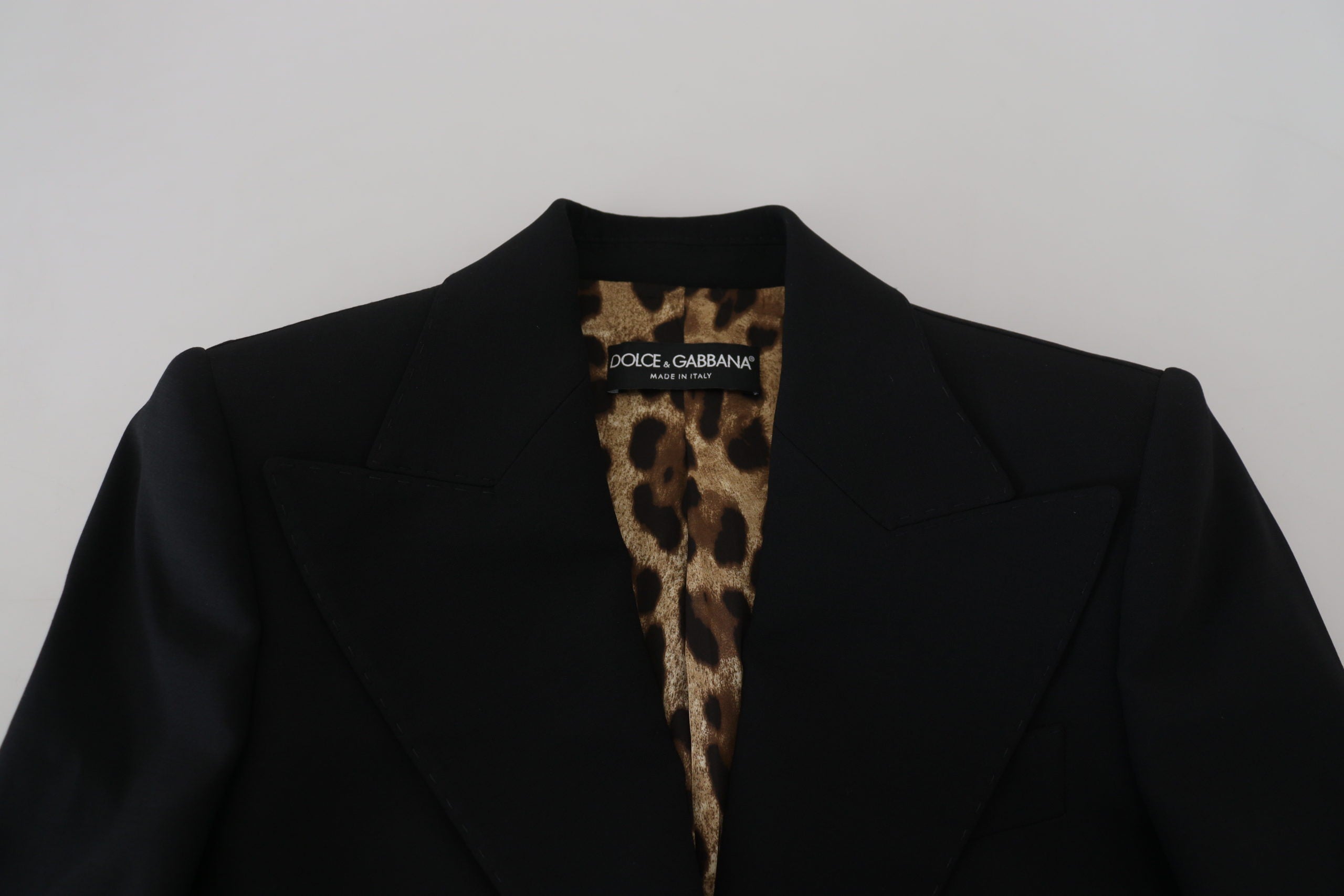 Dolce & Gabbana Dolce & Gabbana Black Single Breasted Fit Blazer Wool Women's Jacket