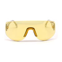 Carrera Carrera Sunglasses Shield Rimless, Yellow Black Frame and Yellow Gold Mirror Lens FLAGLAB1204CWET