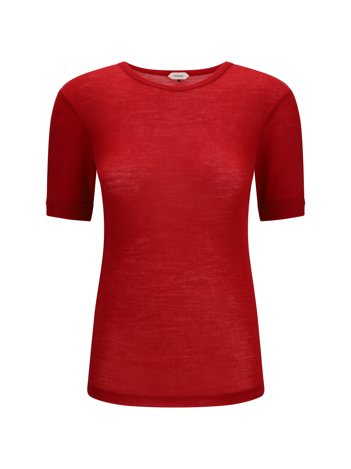 Versace Women Ribbed Knit T-Shirt