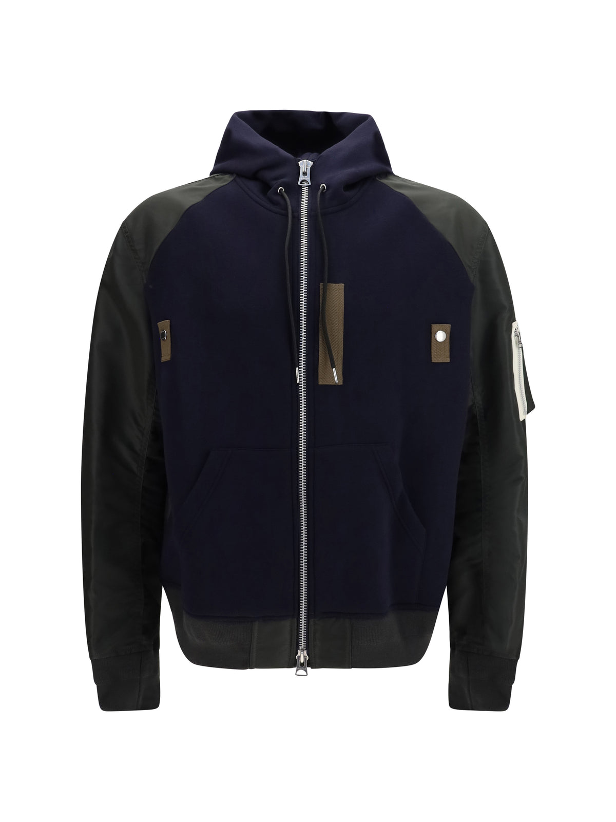 SACAI Sacai Men Cotton Blend And Twill Hoodie