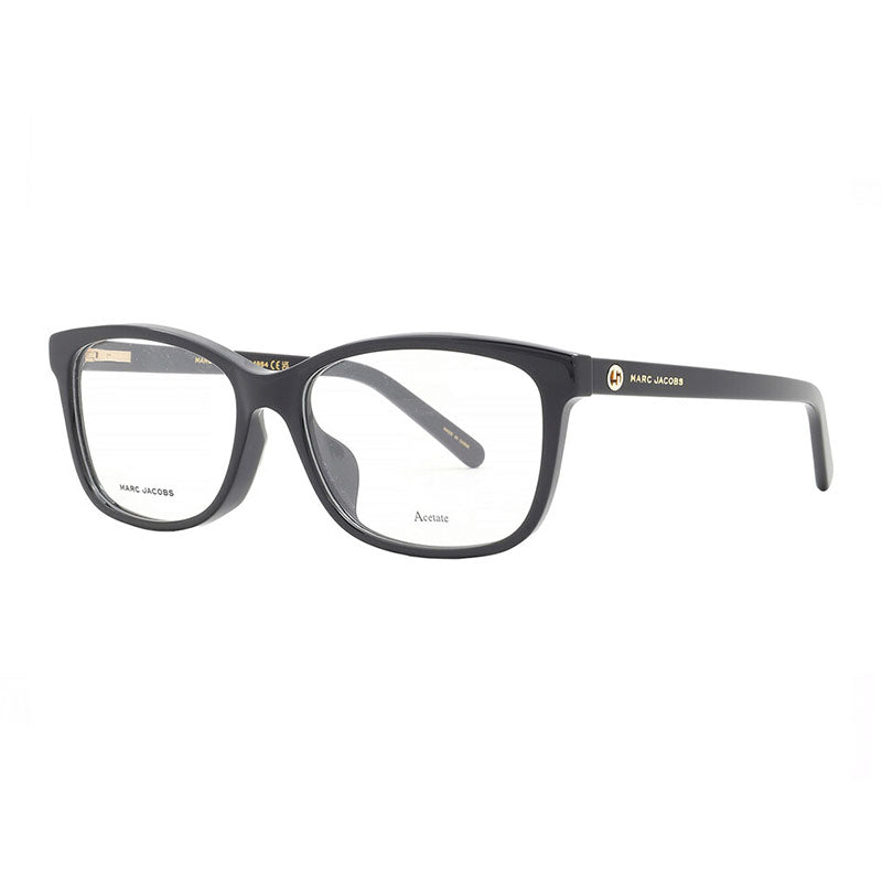 Marc Jacobs Eyeglasses Rectangle Full Rim, Black Frame and Clear Demo Lenses Lens MARC558/F080700