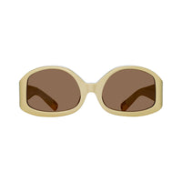 Jacquemus Sunglasses Geometric Full Rim, Shiny Black Frame and Brown Lens JAC/15C1