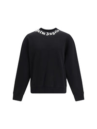 Palm Angels Men Cotton Crewneck Sweatshirt With Logo