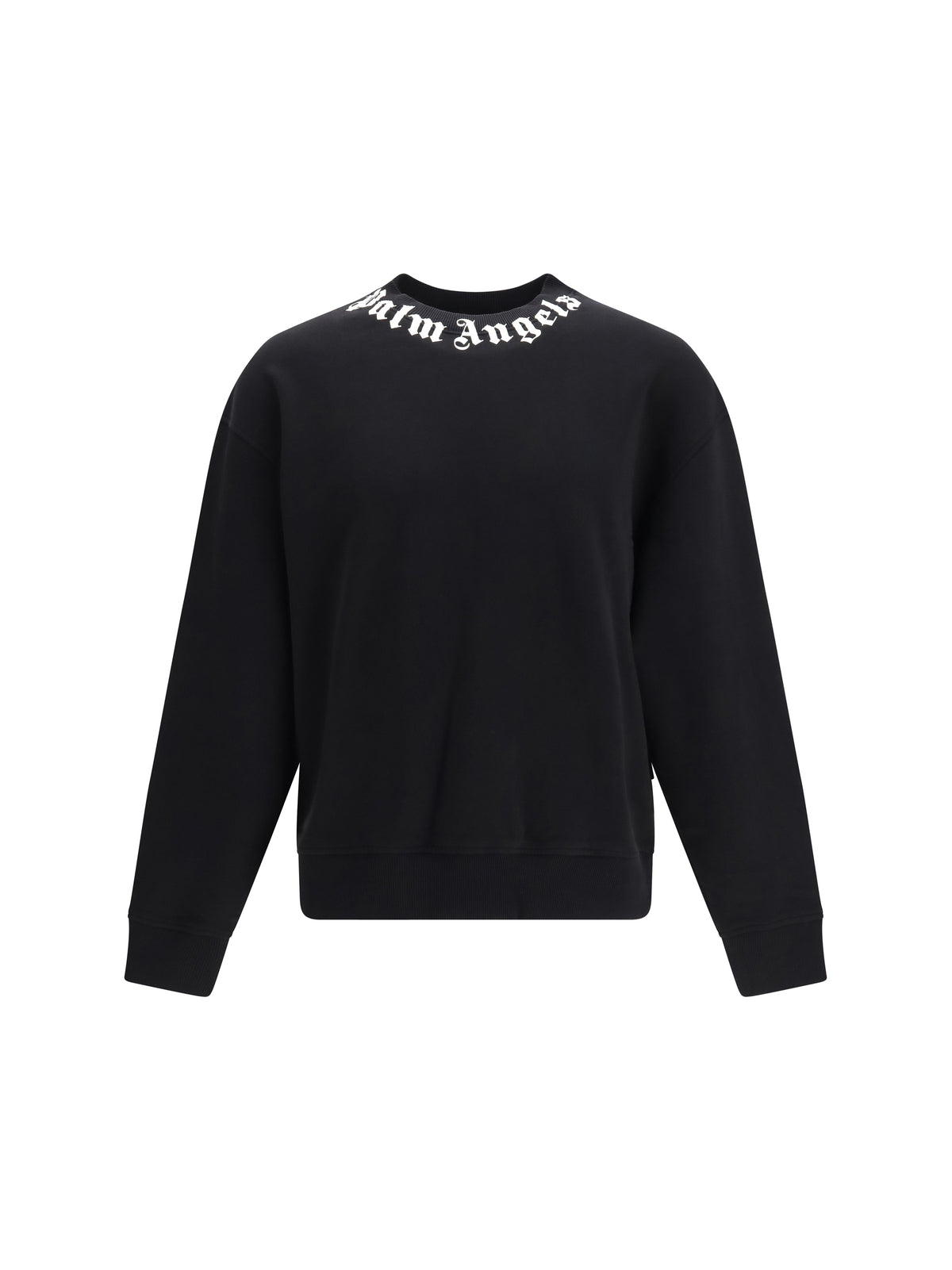 Palm Angels Men Cotton Crewneck Sweatshirt With Logo