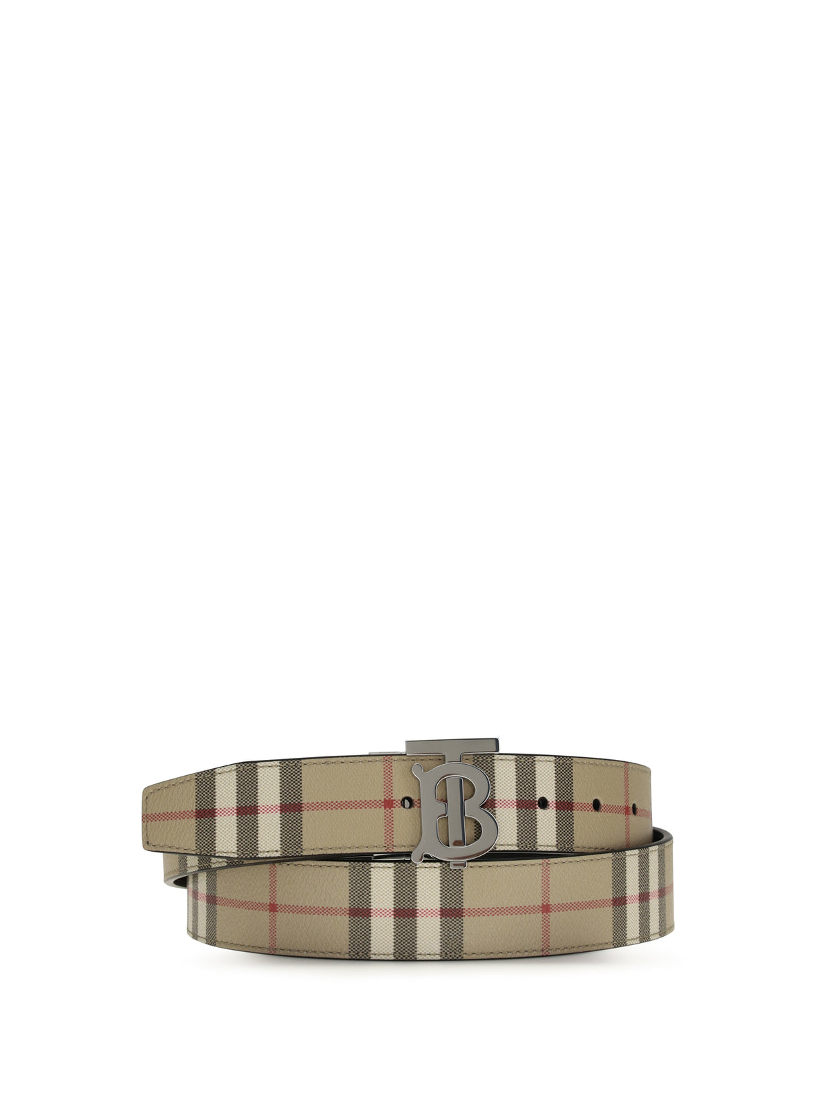 Burberry Men Tb Reversible Check Belt