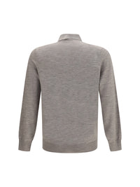 Brunello Cucinelli Men Virgin Wool Polo Sweater